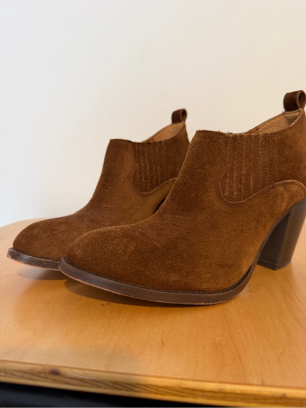 Frye Brown Suede Ankle Booties
